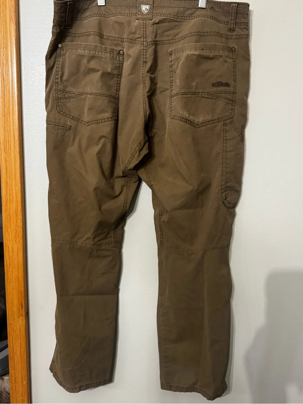 KUHL Revolver Pants Men 38x30 khakis Brown Hiking Outdoor Cargo Vintage Patina